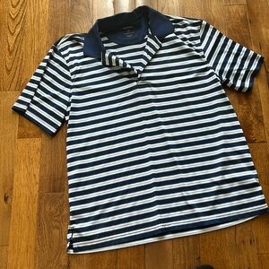 Navy Striped Polo